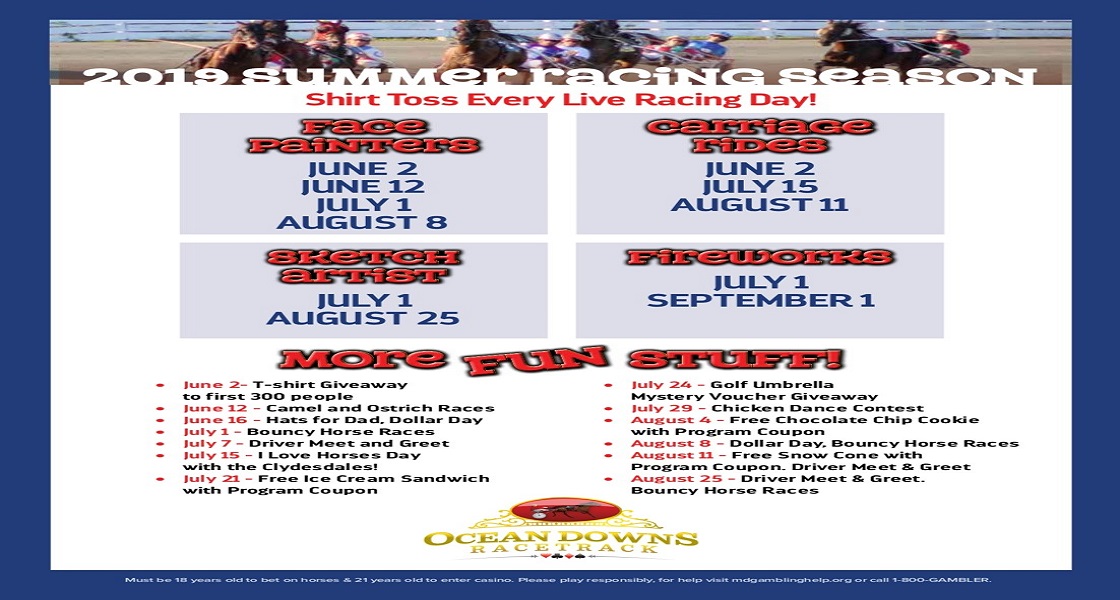 Racing and Casino Promotions Ocean Downs Casino