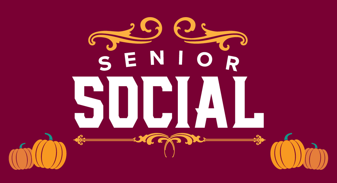senior social with pumpkins