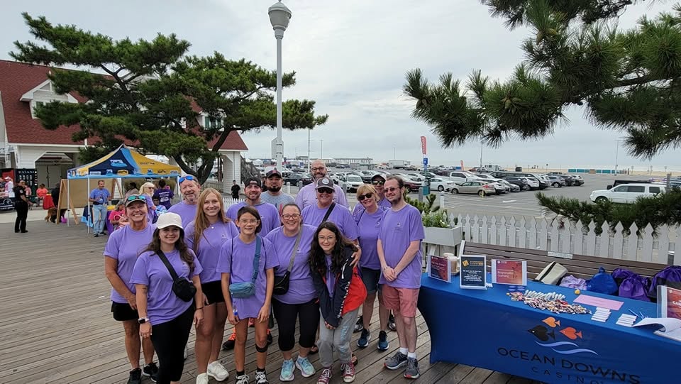 Group of Ocean Downs employees at the Walk for Recovery